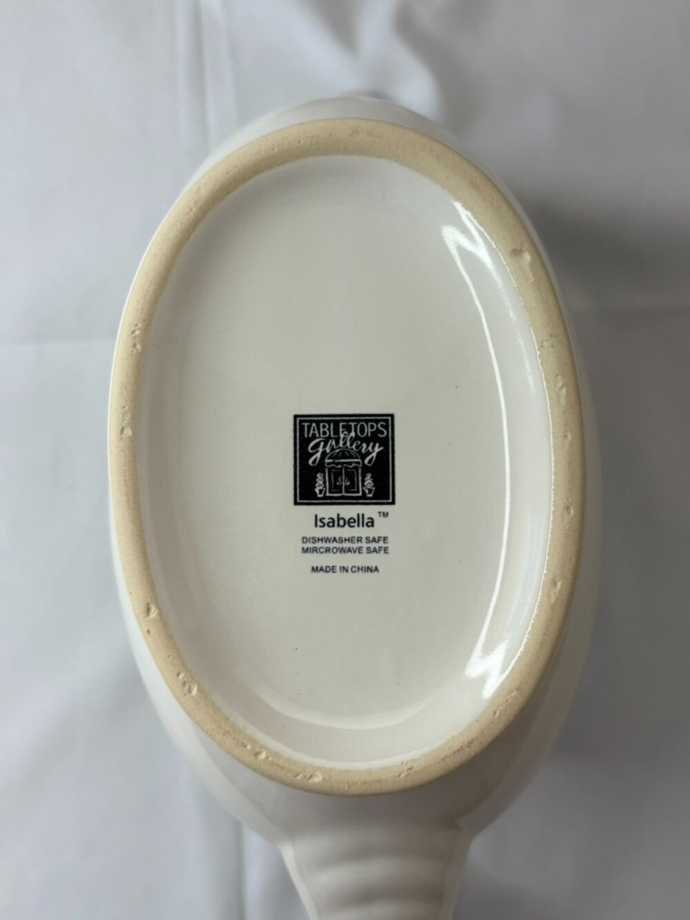 Tabletops Gallery Isabella Beaded Cream Gravy Boat Cottagecore Farmhouse Holiday - Picture 11 of 11